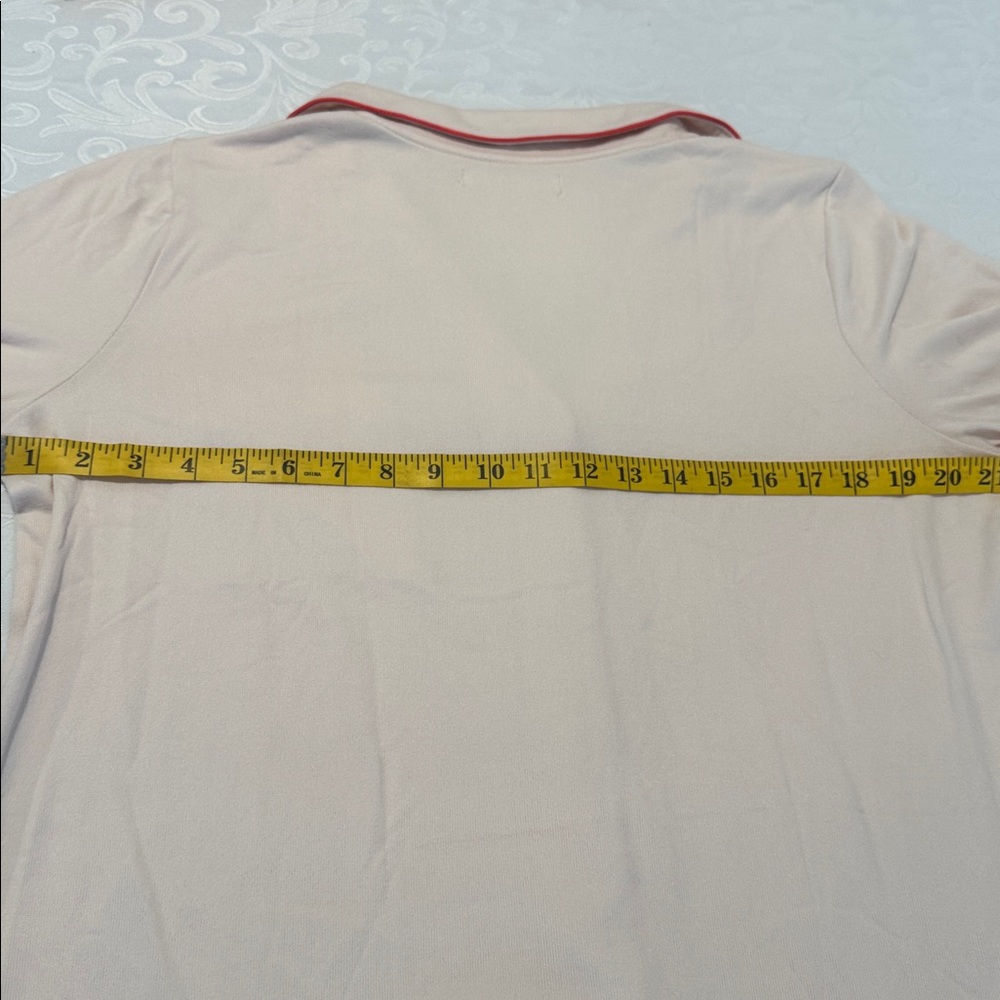 Magnolia Cream Pajama Set with Red Trim - Picture 8 of 16